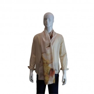 Khăn đũi dài tơ tằm Tinh khôi Xanh hoàng ngọc 45*180 cm